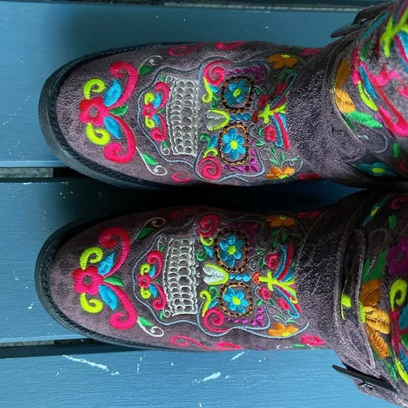 Rare Old Gringo Klak MC Boots in Dusty Purple - Picture 7 of 14